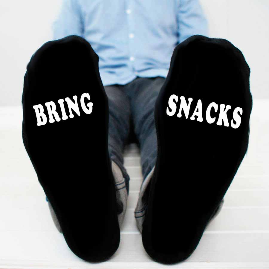 SNACKS socks bring snacks socks