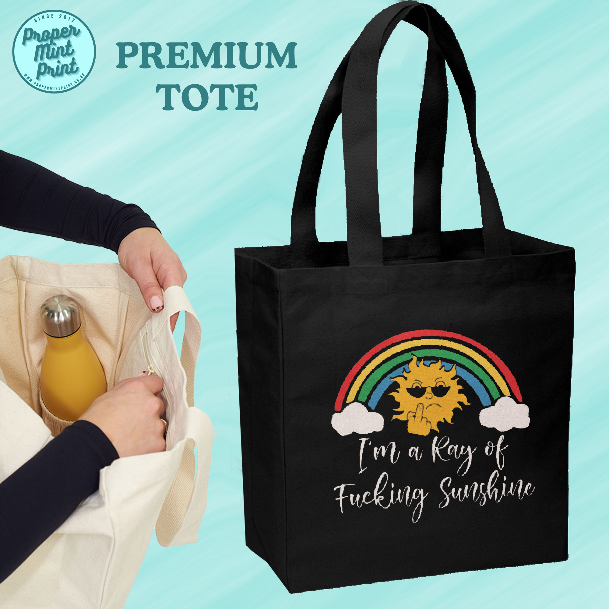 1 ray of fucking sunshine tote bag