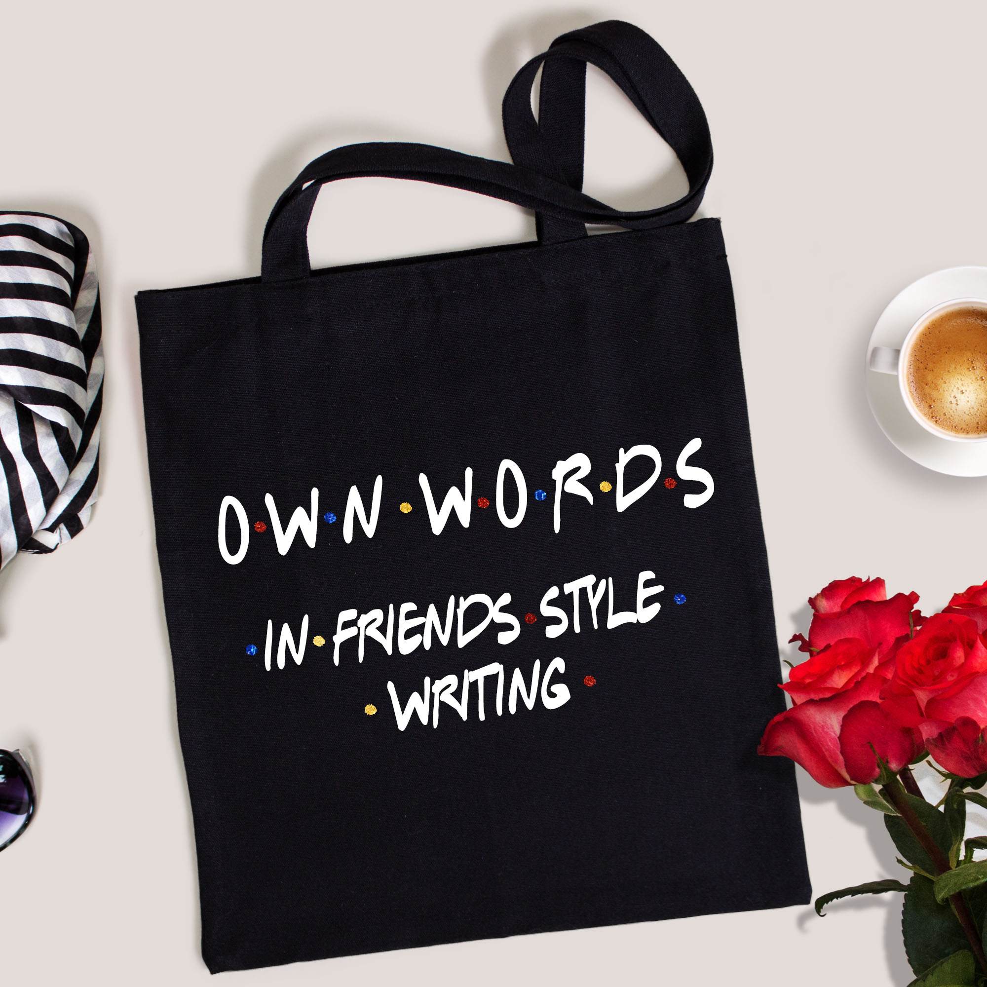 15 Personalised Friends style tote bag
