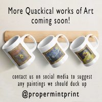 Artduck Ducky Night - classical painting of rubber ducks - cute mug