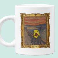 Artduck2 The Quack The Scream - classical painting of rubber ducks - cute mug