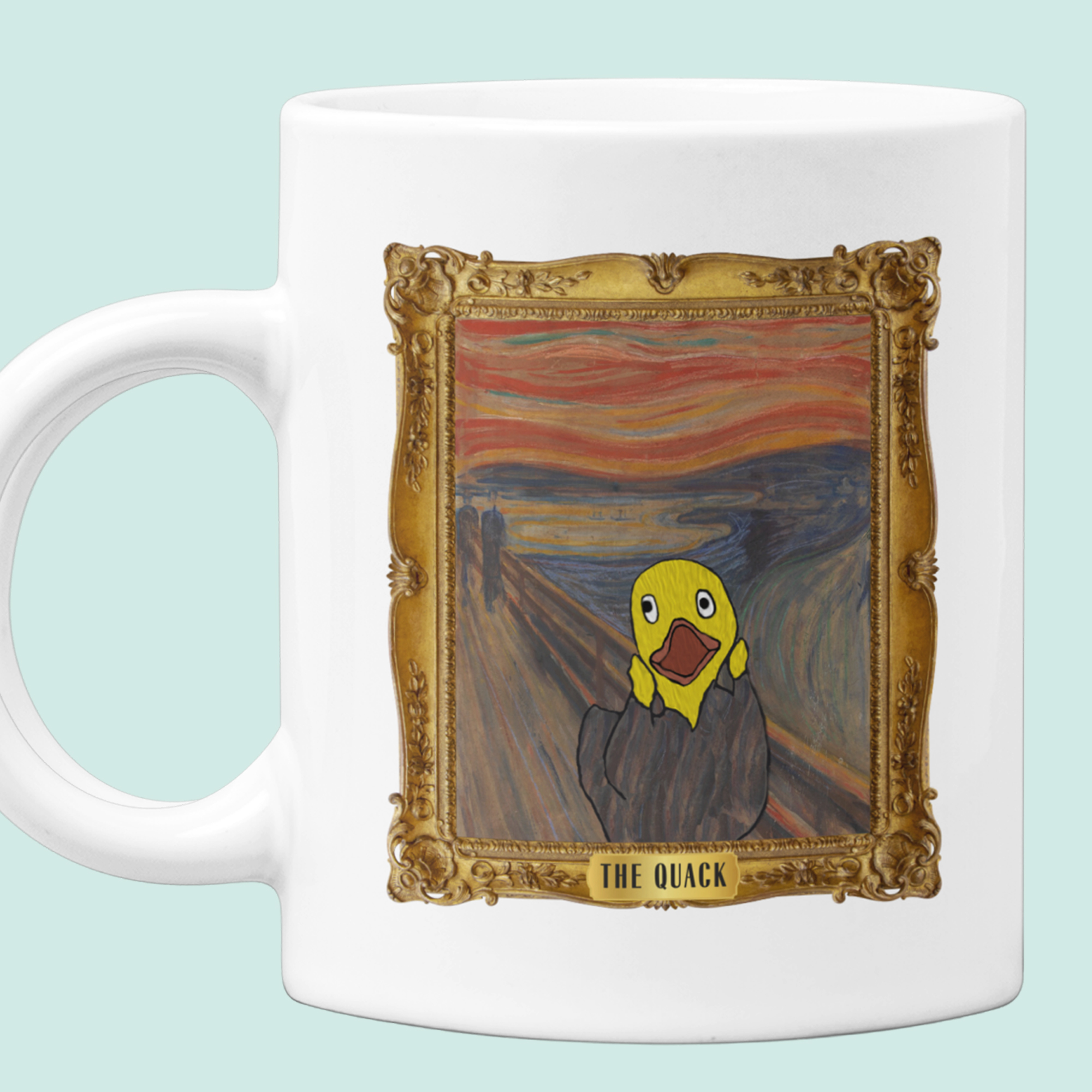 Artduck2 The Quack The Scream - classical painting of rubber ducks - cute mug