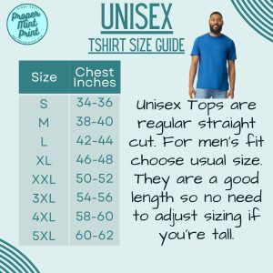 Mens Tshirt size guide