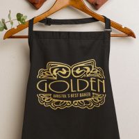 apronGold art deco style apron personalised
