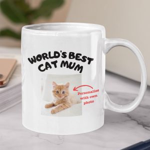 cat2 World's best cat mama, mum, dad - Personalised mug