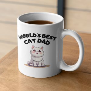 cat3 World's best cat mama, mum, dad - Personalised mug