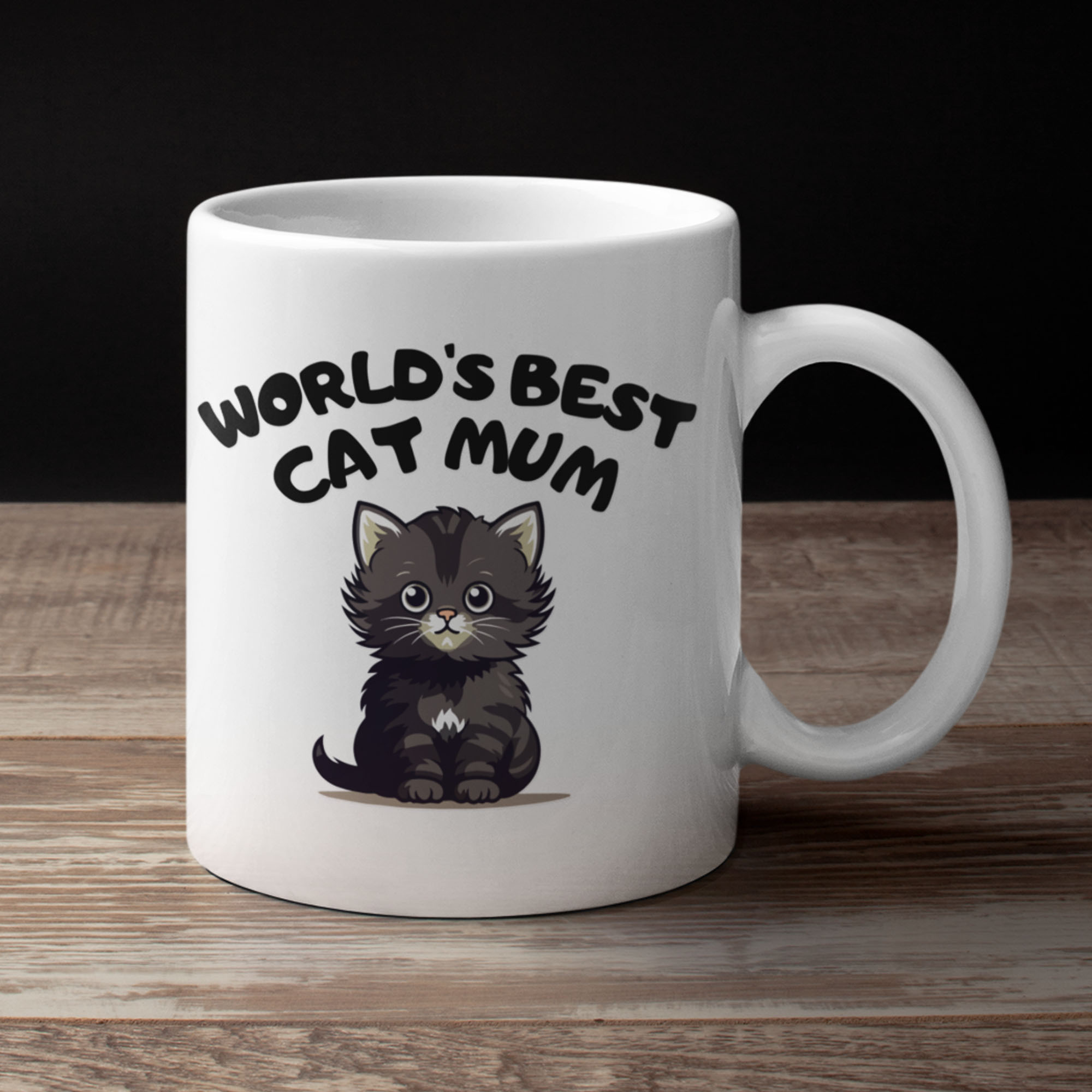 cat4 World's best cat mama, mum, dad - Personalised mug