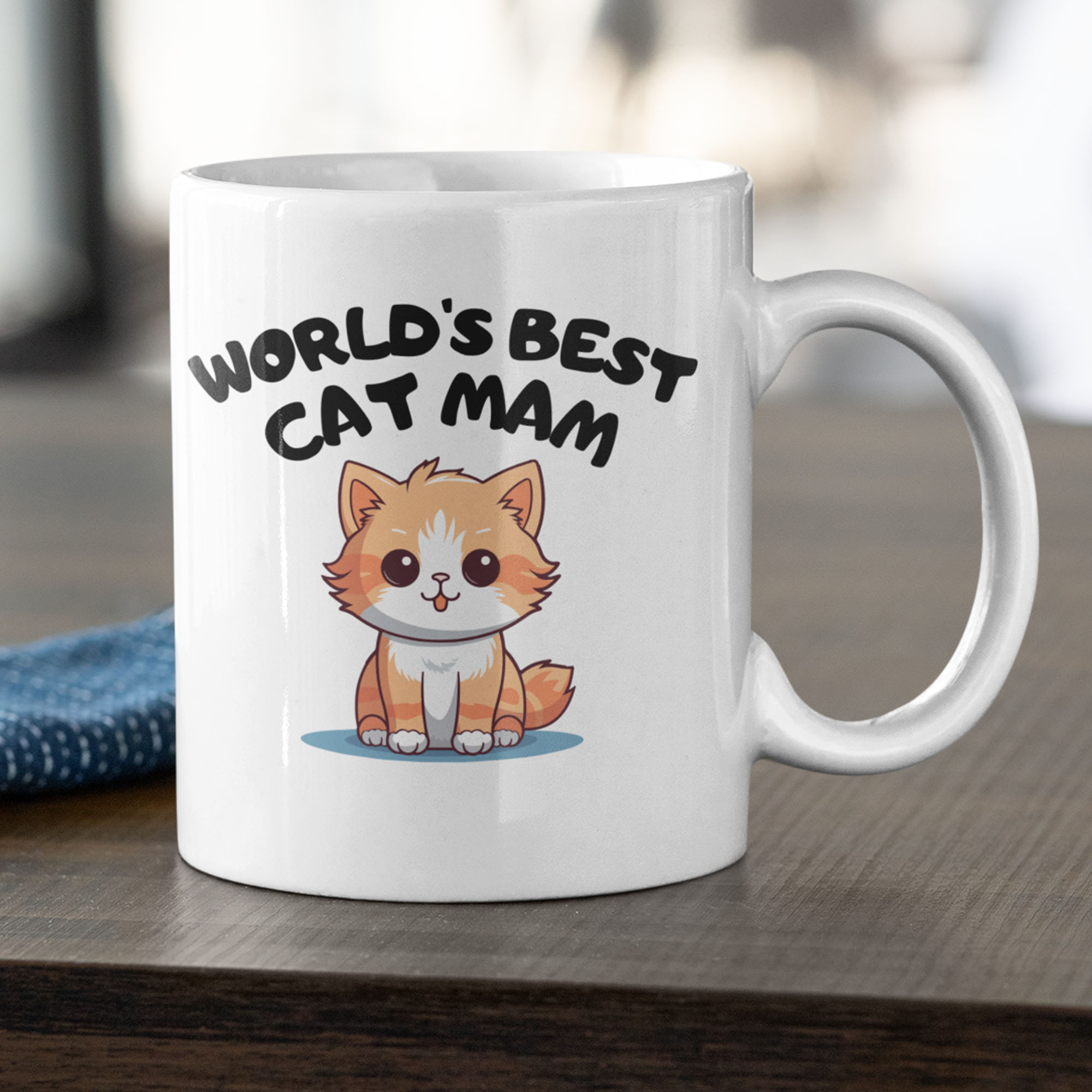 cat6 World's best cat mama, mum, dad - Personalised mug