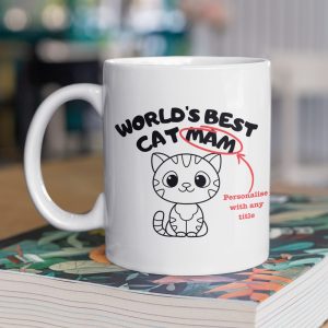 cat7 World's best cat mama, mum, dad - Personalised mug