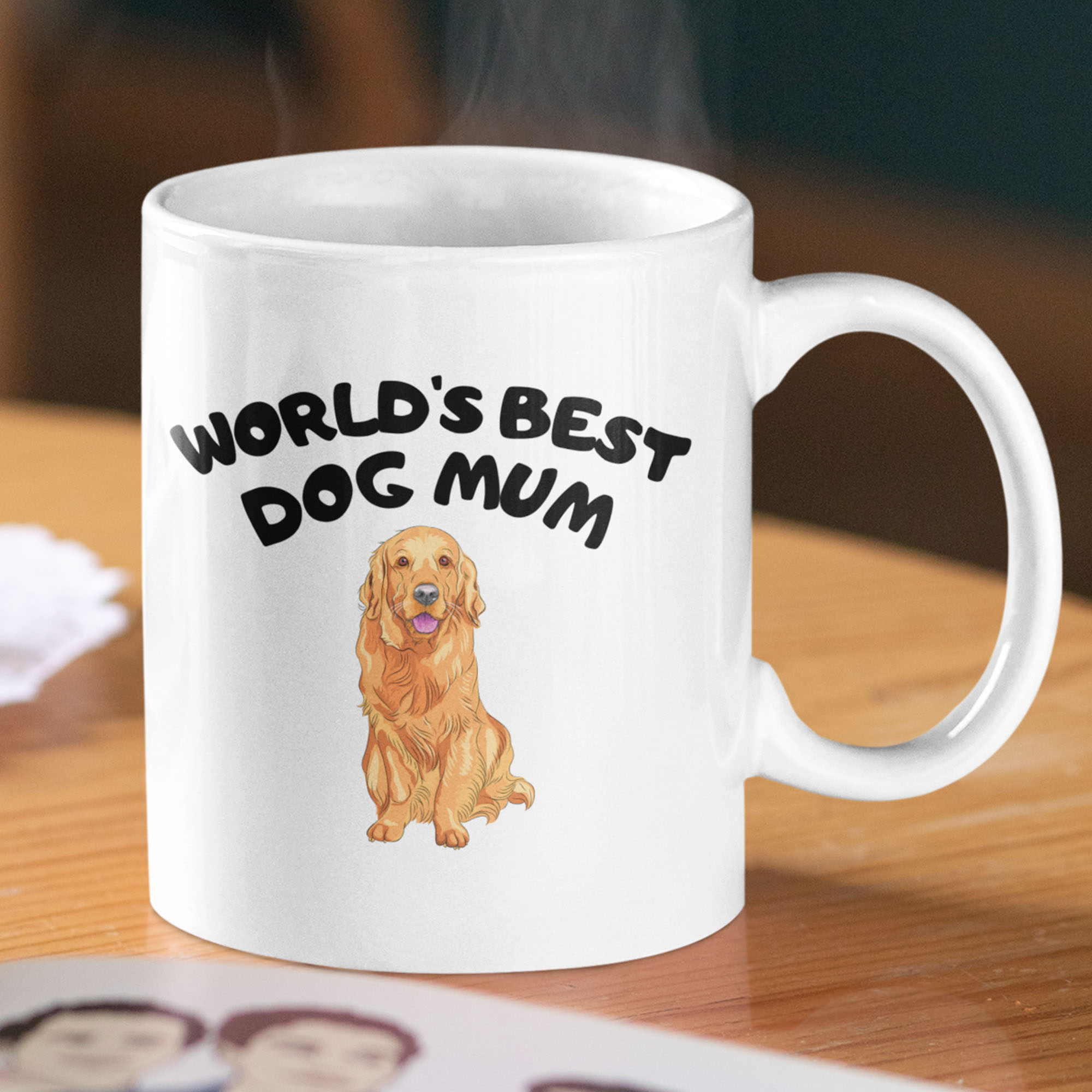 dog7 World's best dog mama, mum, dad - Personalised mug