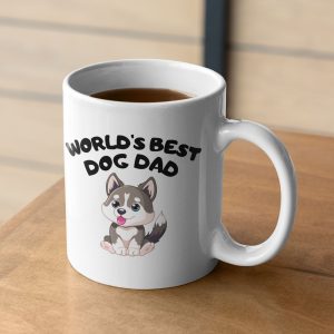 dog8 World's best dog mama, mum, dad - Personalised mug