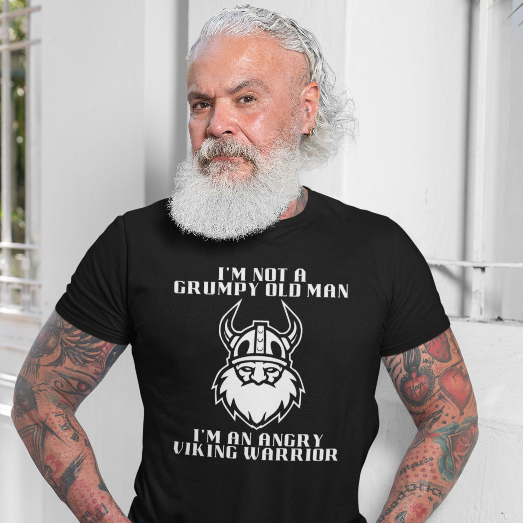 Grumpy Old Man Viking Warrior tshirt