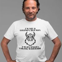 Not grumpy angry Viking warrior