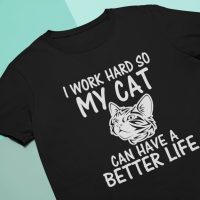 Work hard so my cat can have a better life