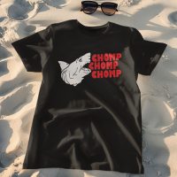 jaws funny shark chomp jaws tshirt