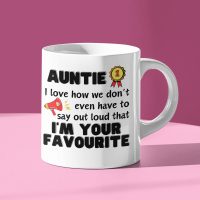 Imfave3 auntie I'm your favourite niece nephew mug