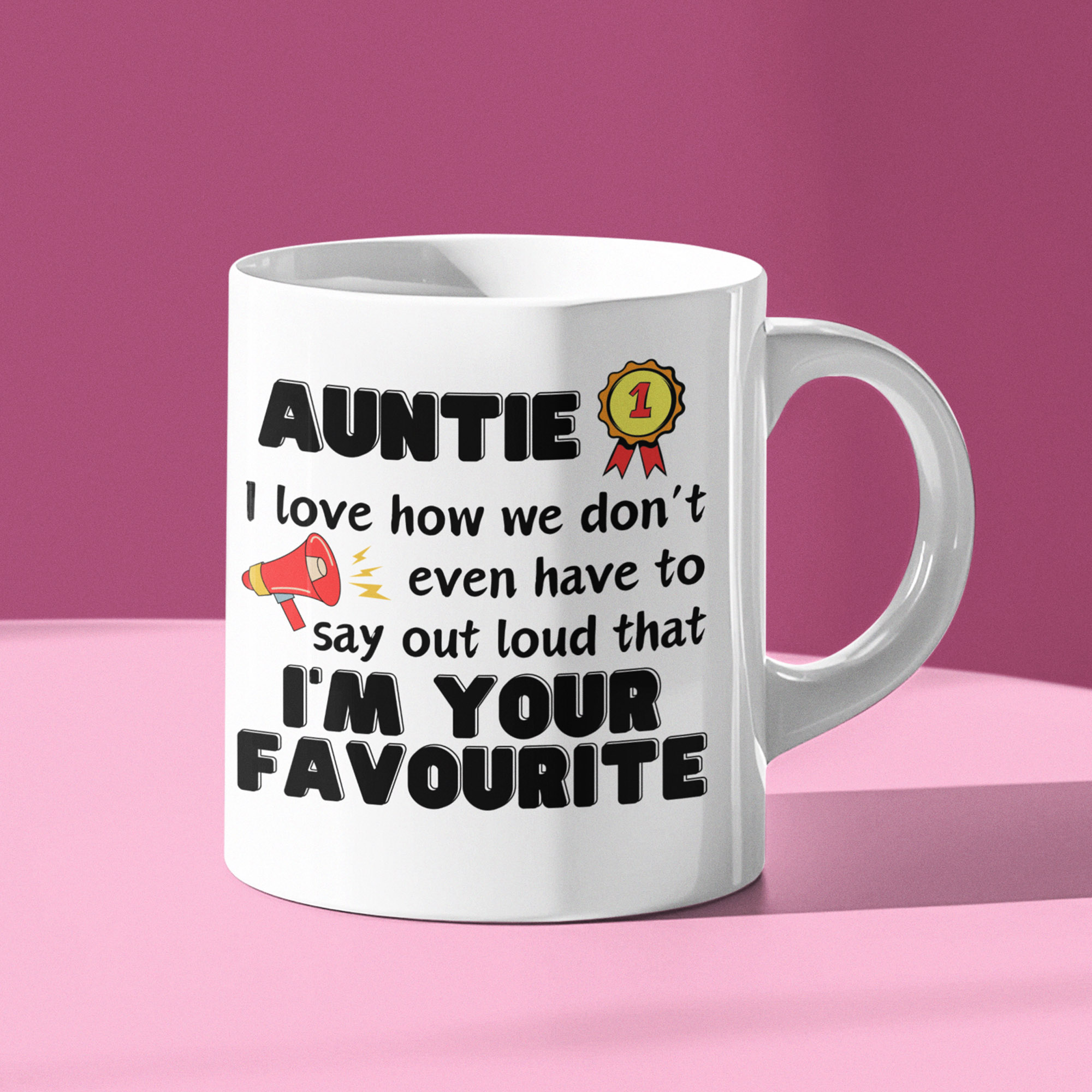 Imfave3 auntie I'm your favourite niece nephew mug