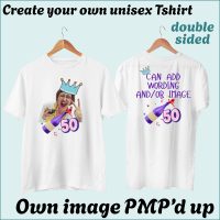 CYO Unisex Tshirt - with image/Photo - Double Sided