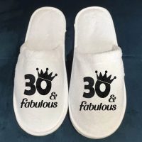 30th Birthday Spa Slippers - Any age