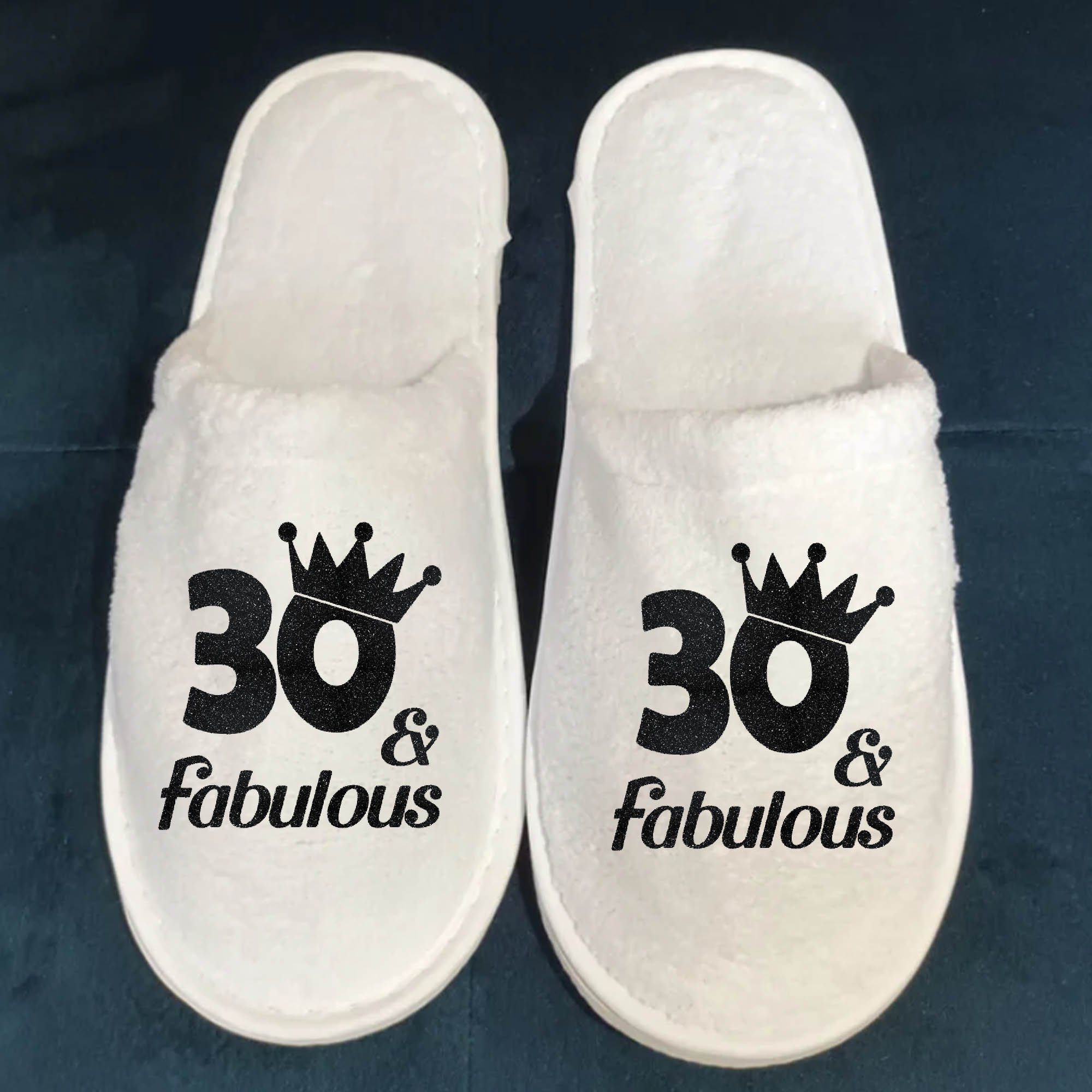 30th Birthday Spa Slippers - Any age
