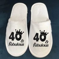 40th Birthday Spa Slippers