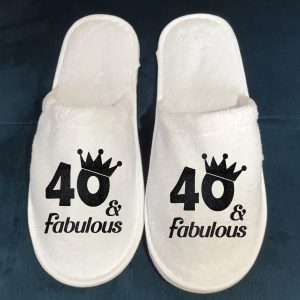 40th Birthday Spa Slippers