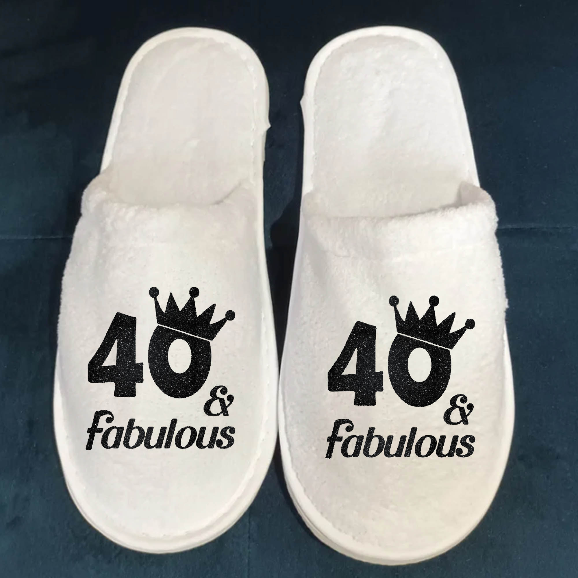 40th Birthday Spa Slippers
