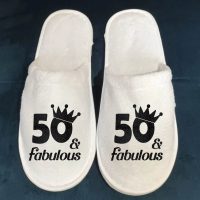 50th Birthday Spa Slippers - Any age