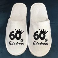 60th Birthday Spa Slippers - Any age