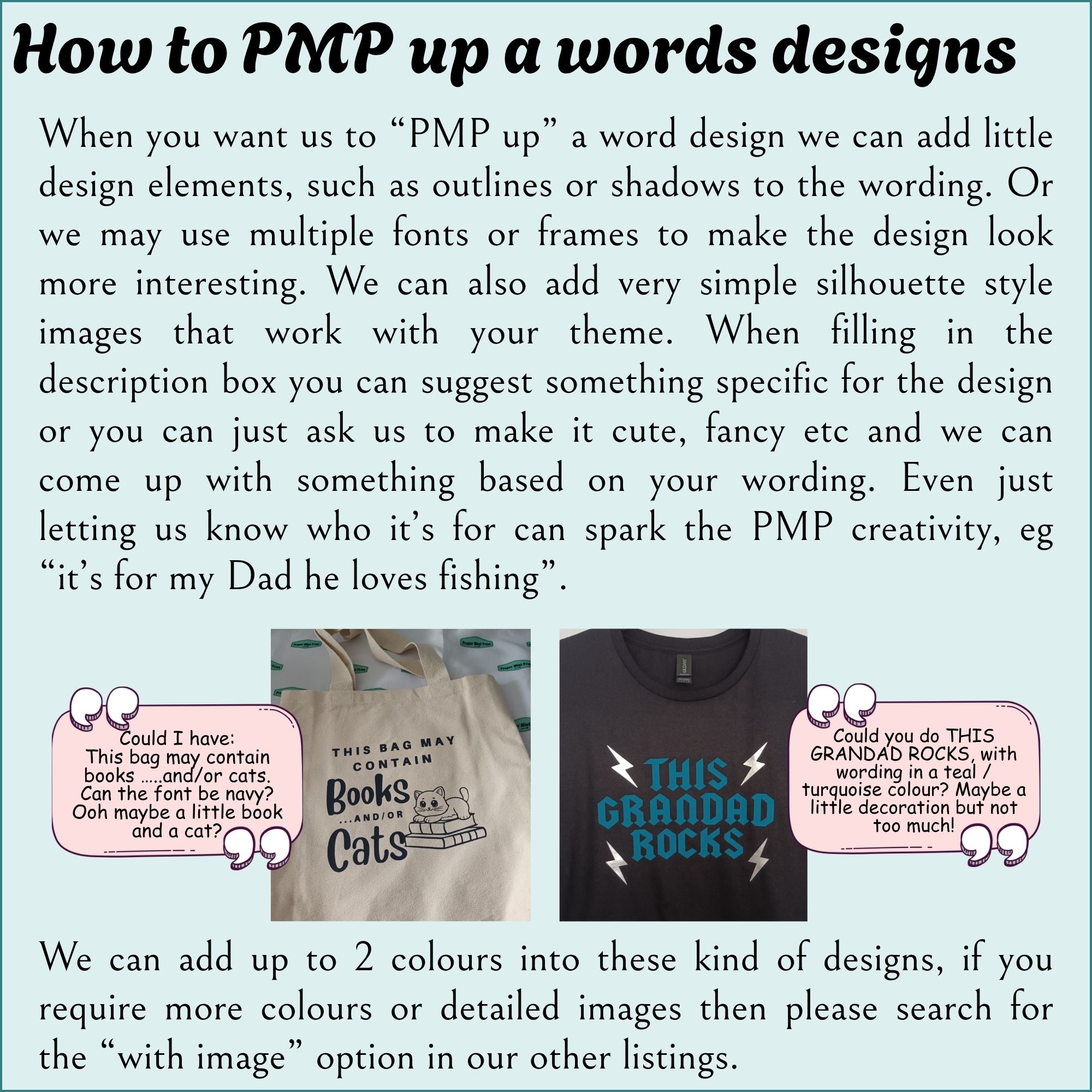 CYO Unisex Tshirt - Words with a little PMP magic - Single Sided