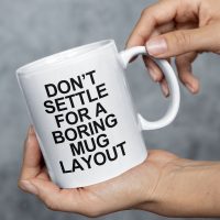 Create Your Own mug - circle frame design