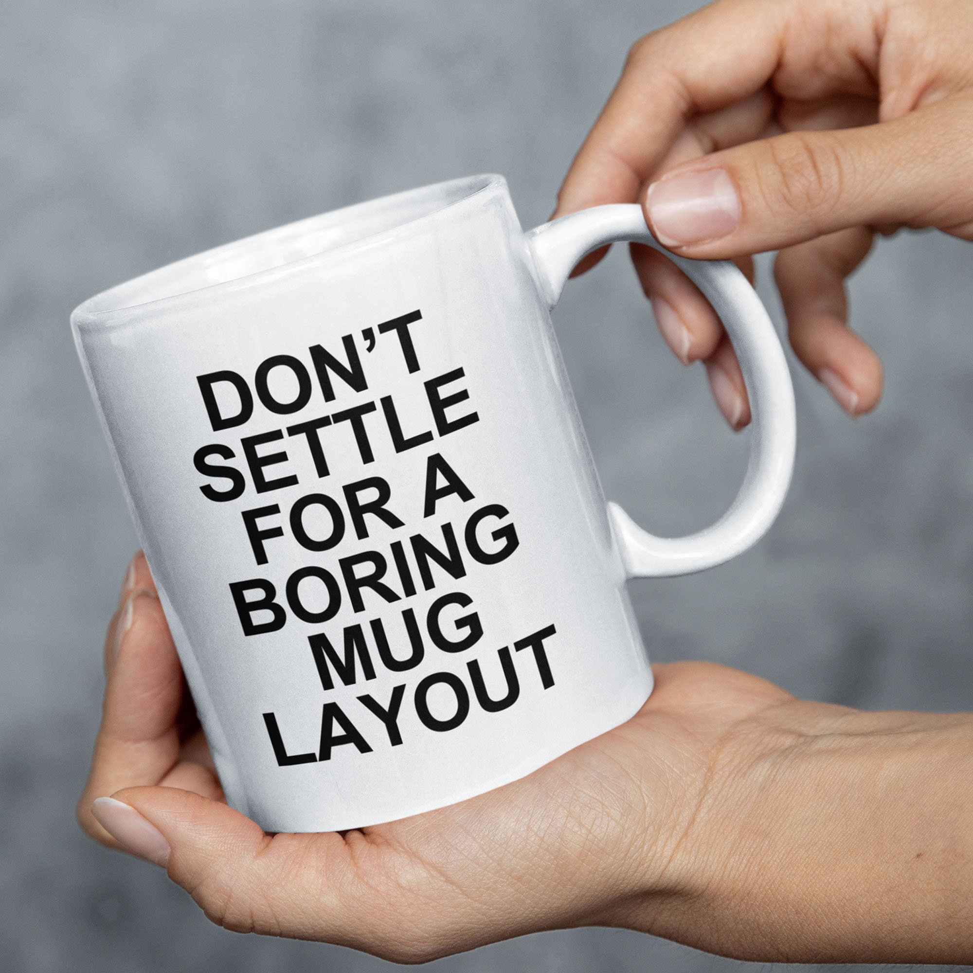 Create Your Own mug - circle frame design