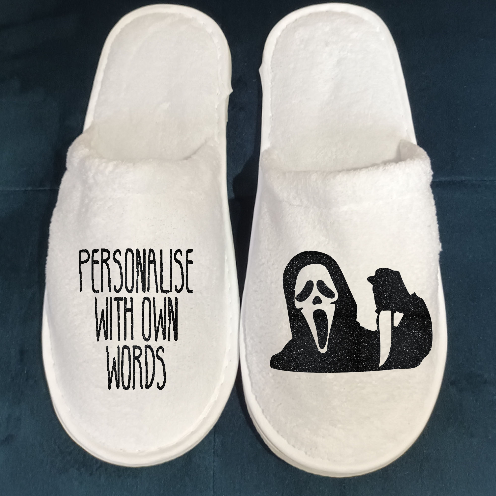 slipperHalloween4 Scream style Spa Slippers