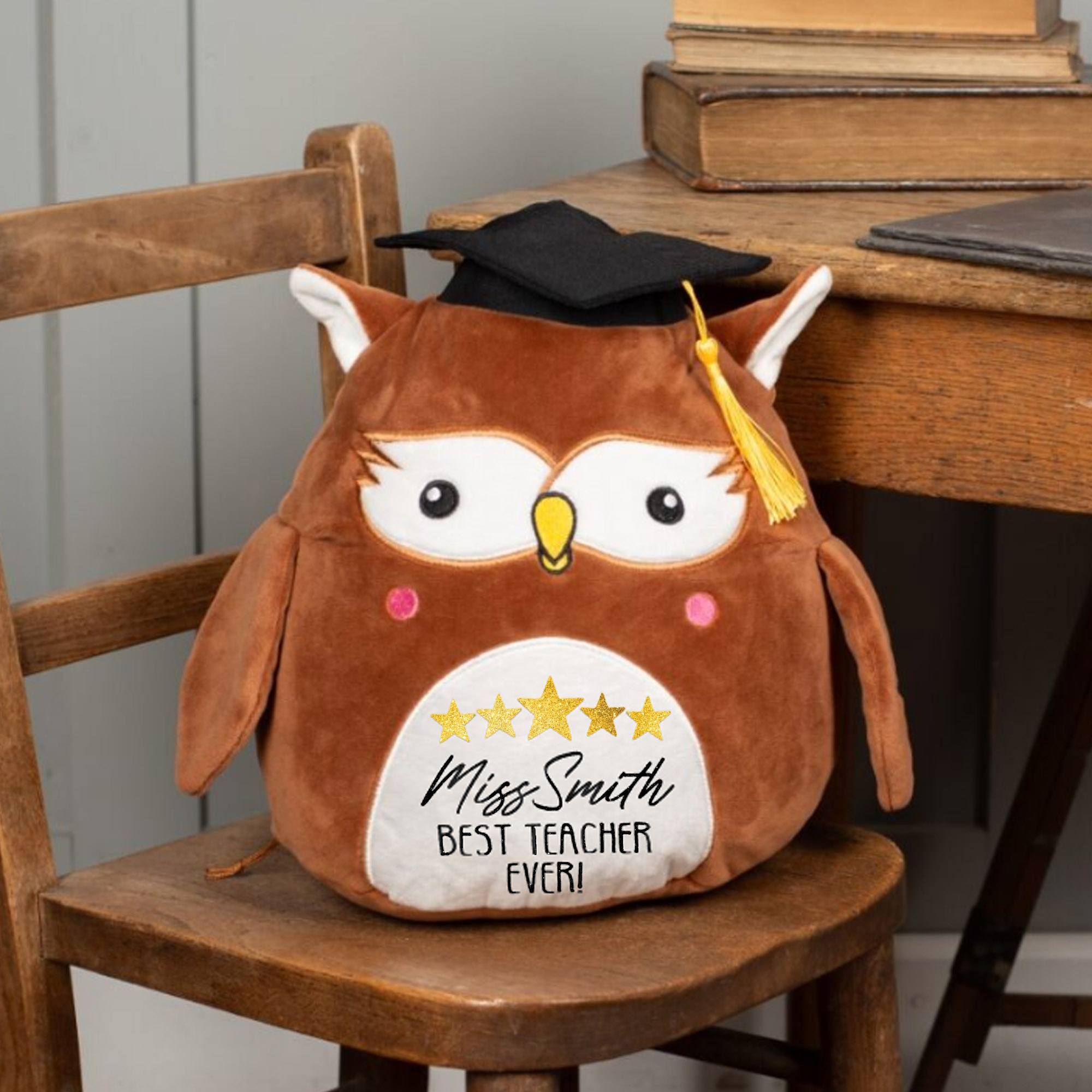 Personalised Teachers Gift - Wise Owl teddy