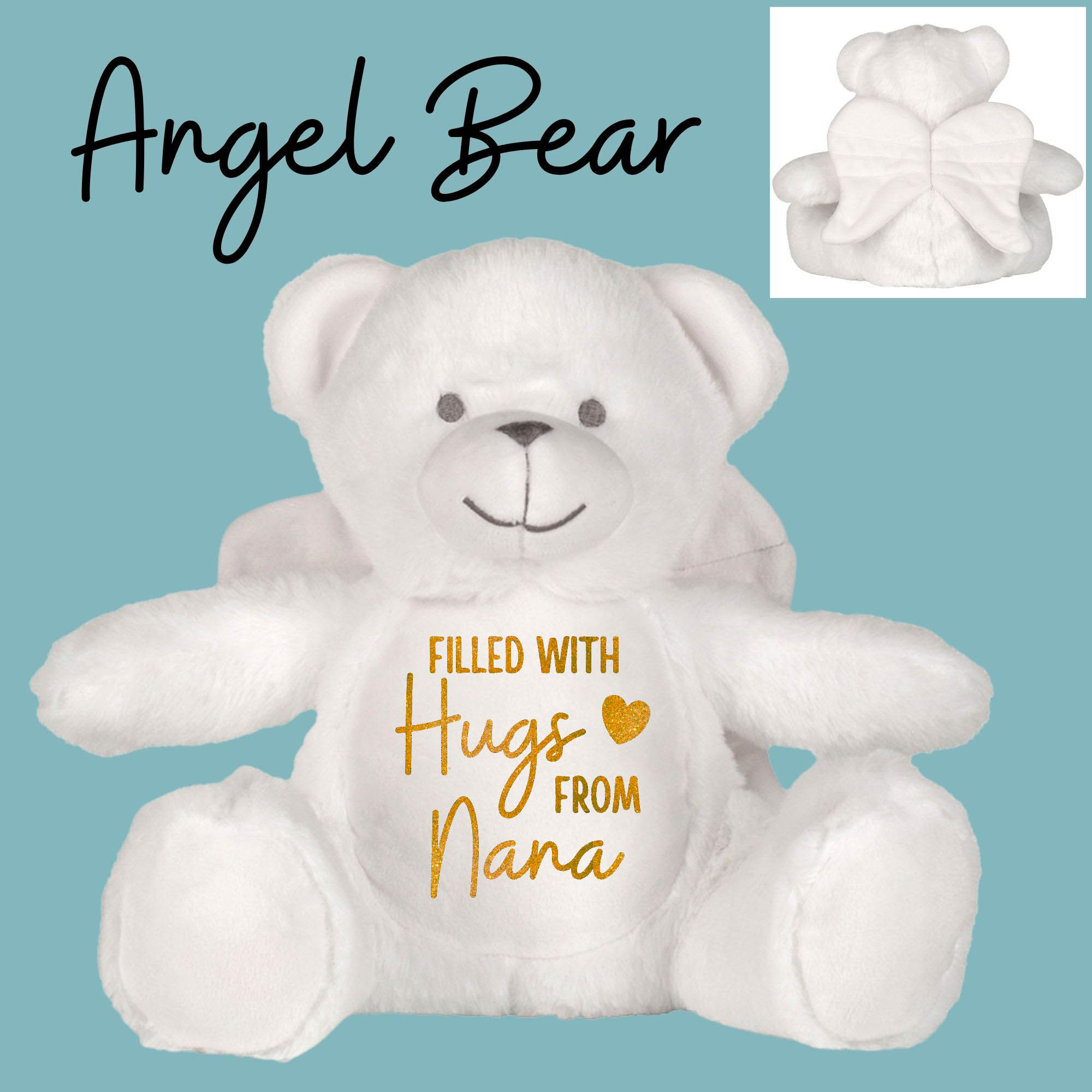 personalised angel bear Personalised Keepsake Teddy