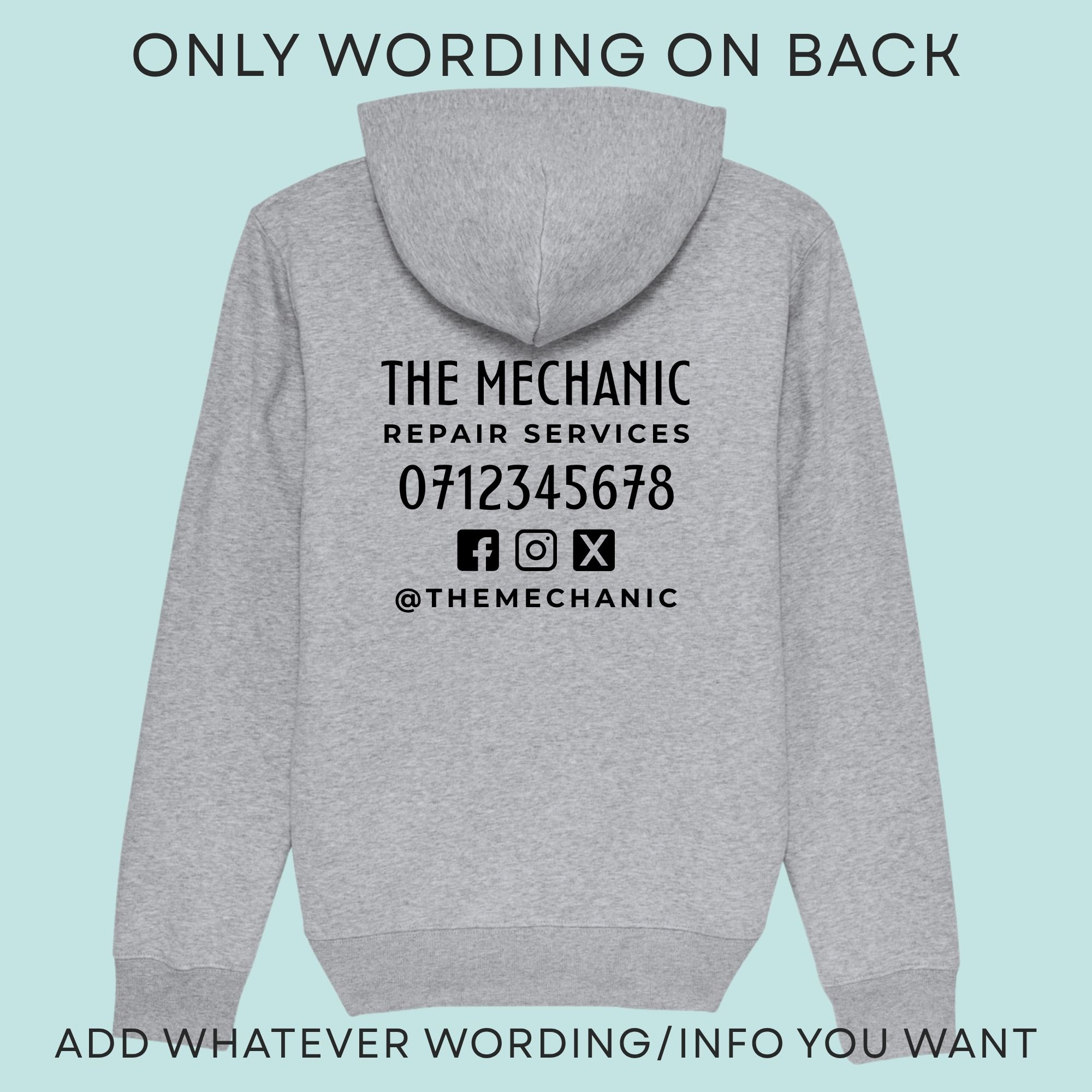 Custom Work Hoodie Custom Work Hoodie