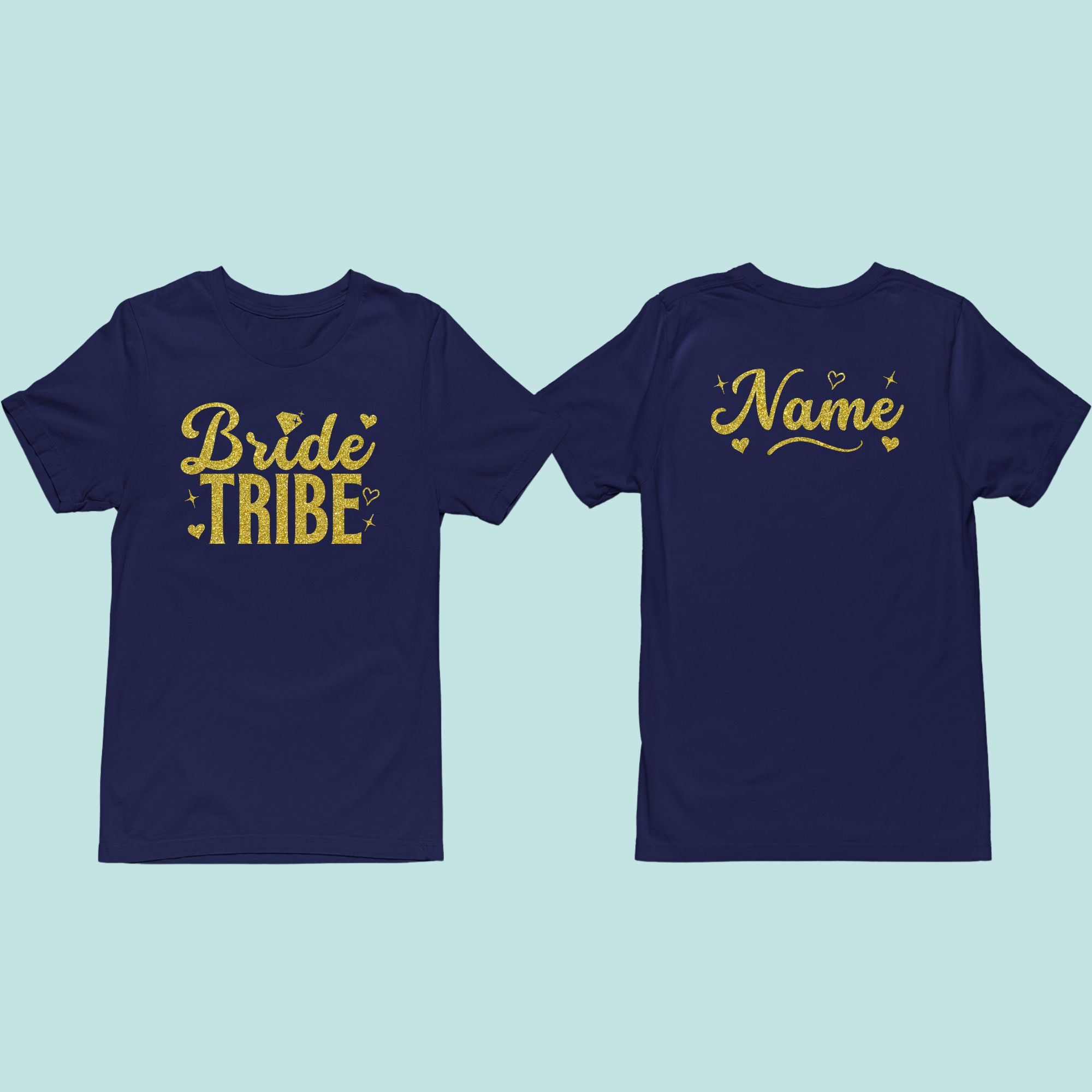 Bride Tribe navy Bride Tribe Hen tshirt