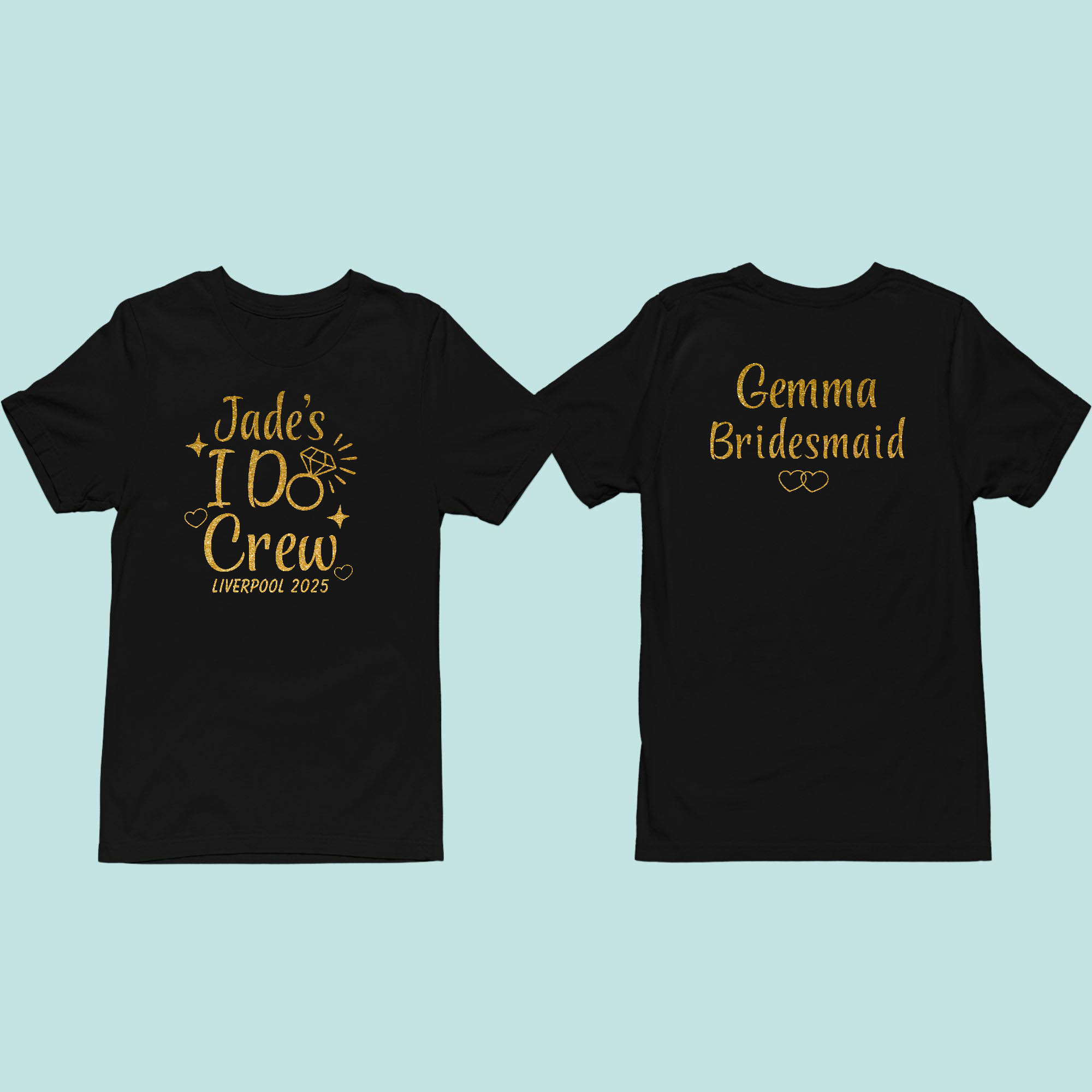 I do crew hen tshirt black I Do Crew Hen party t-shirts black