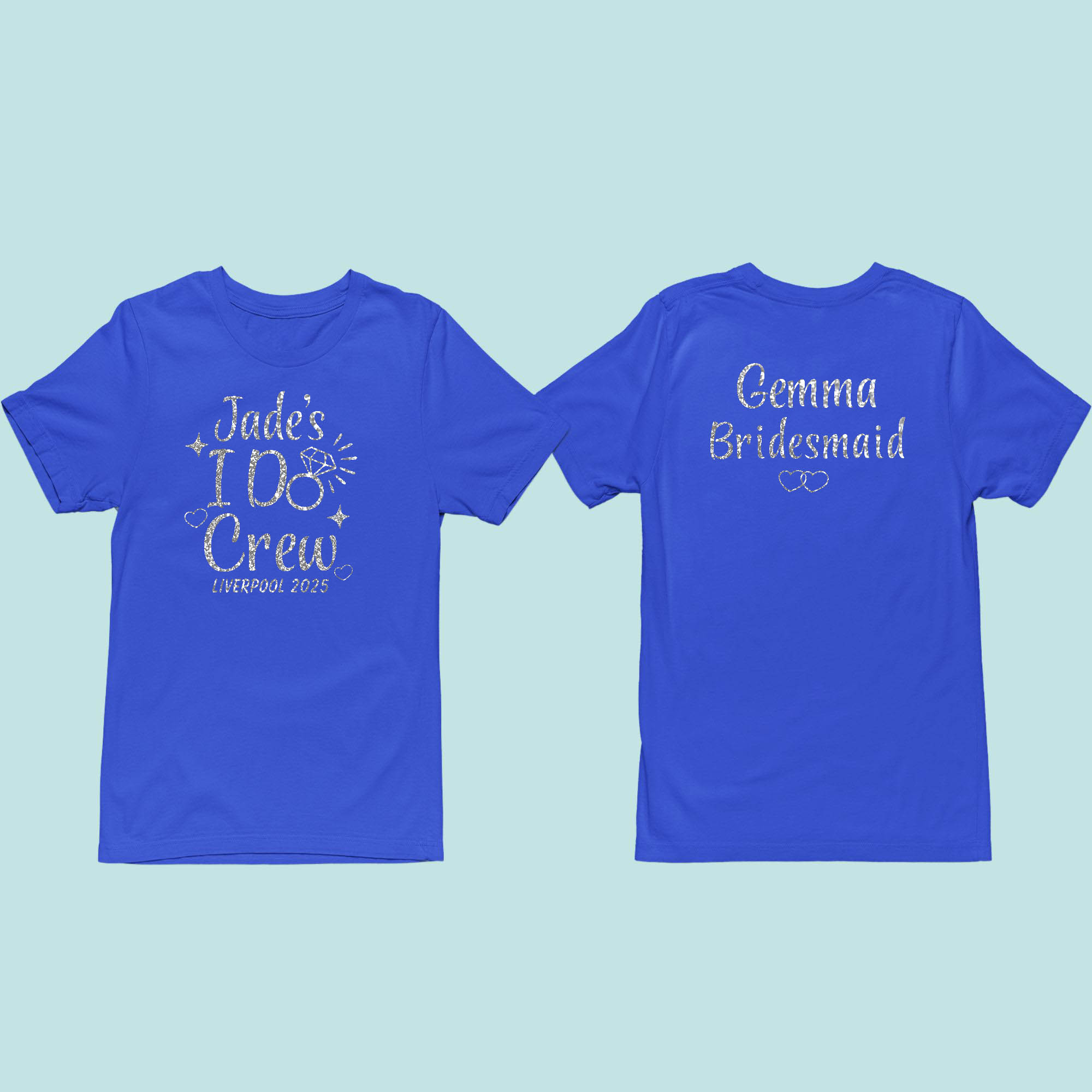 I do crew hen tshirt blue I Do Crew Hen party t-shirts blue