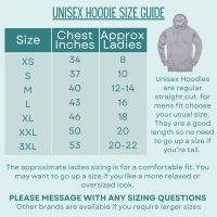 Hoodie size guide Hoodie size guide