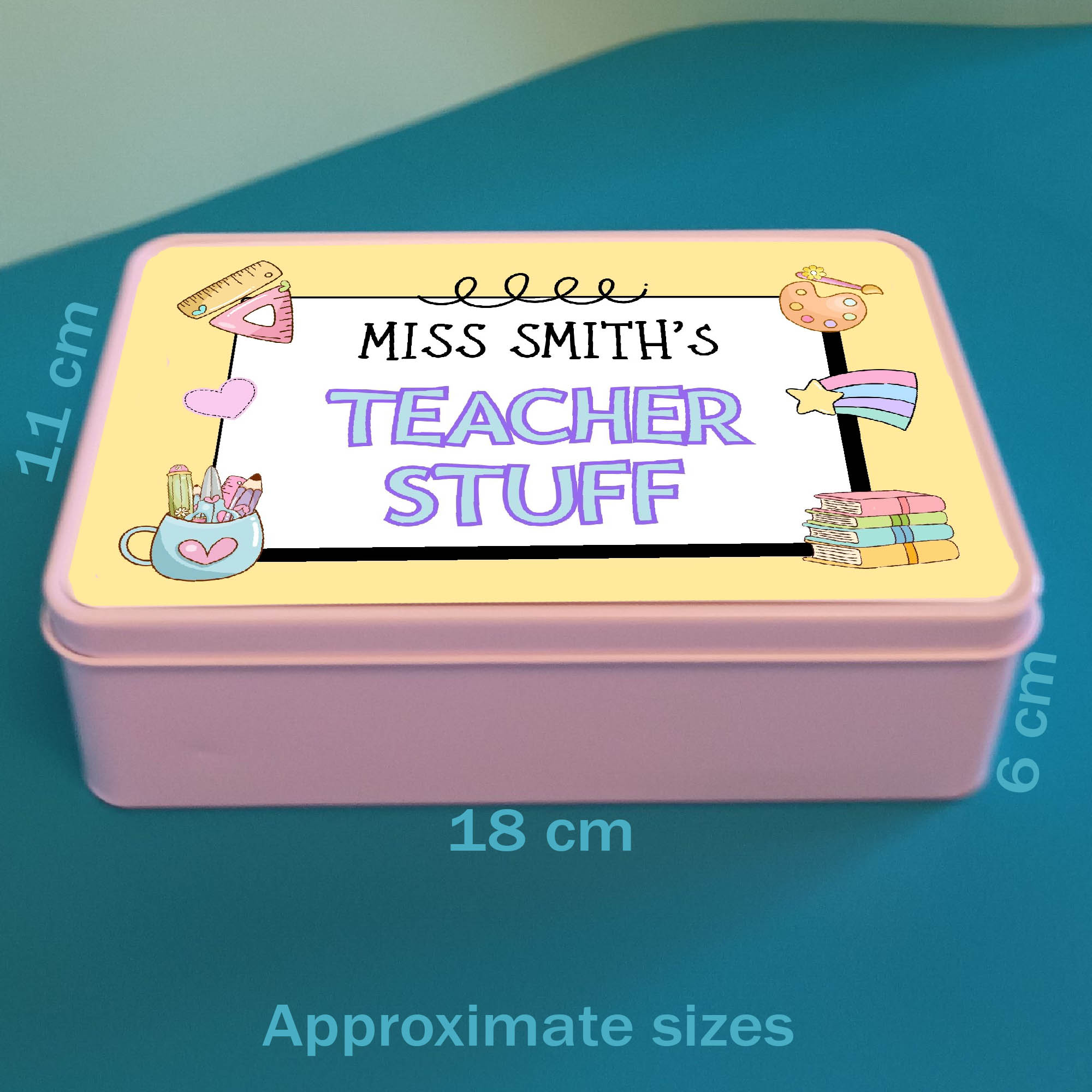 Personalised Teacher Tin Gift - Empty