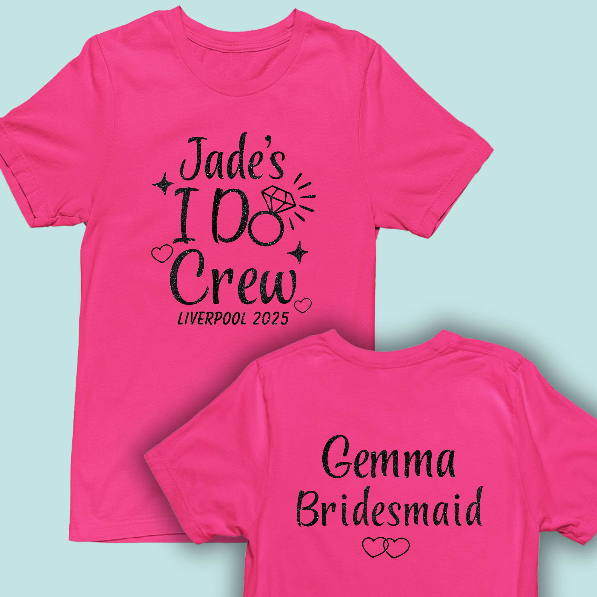 I do crew pink I do crew hen tshirt