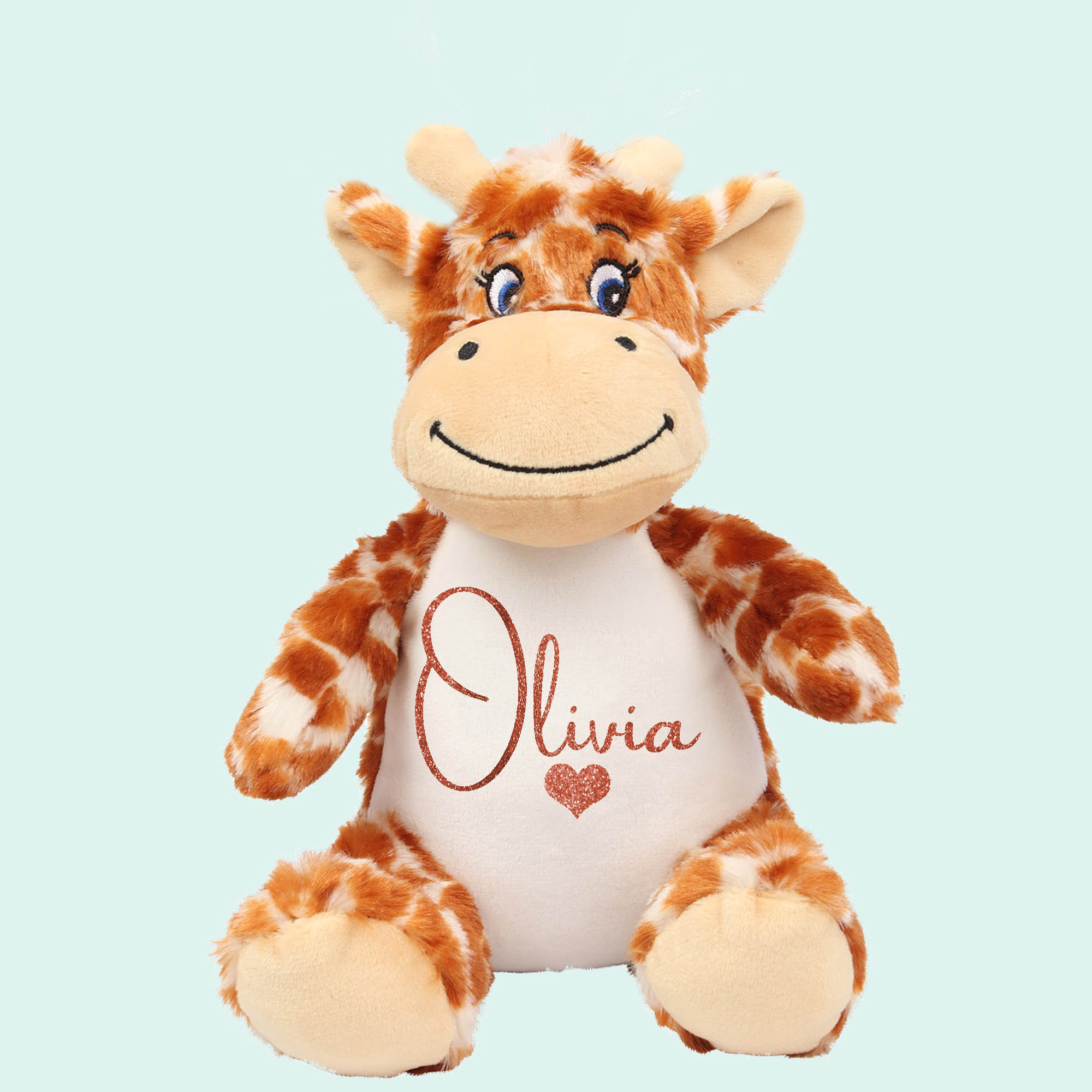 personalised giraffe Personalised Name Teddy - 28 styles to choose from!
