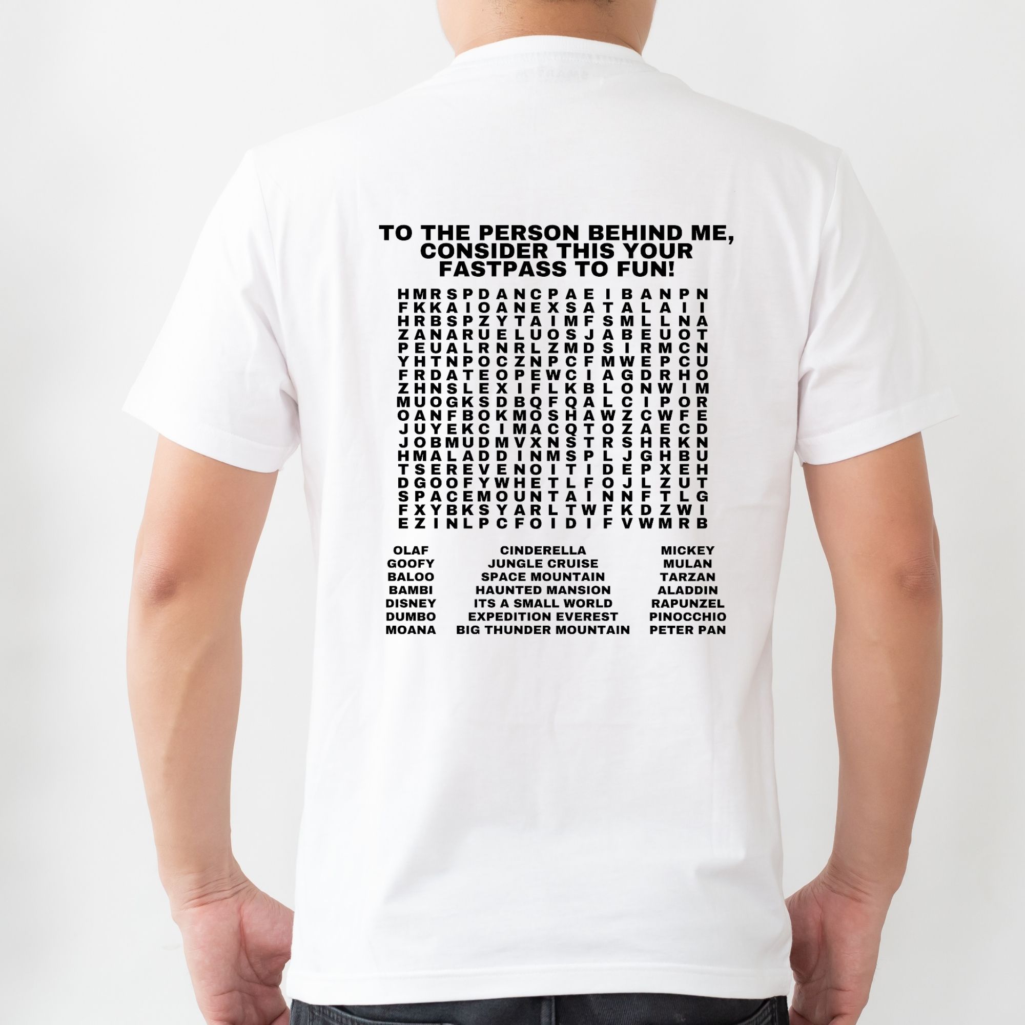 14 Wordsearch Tshirt for Ride Queues