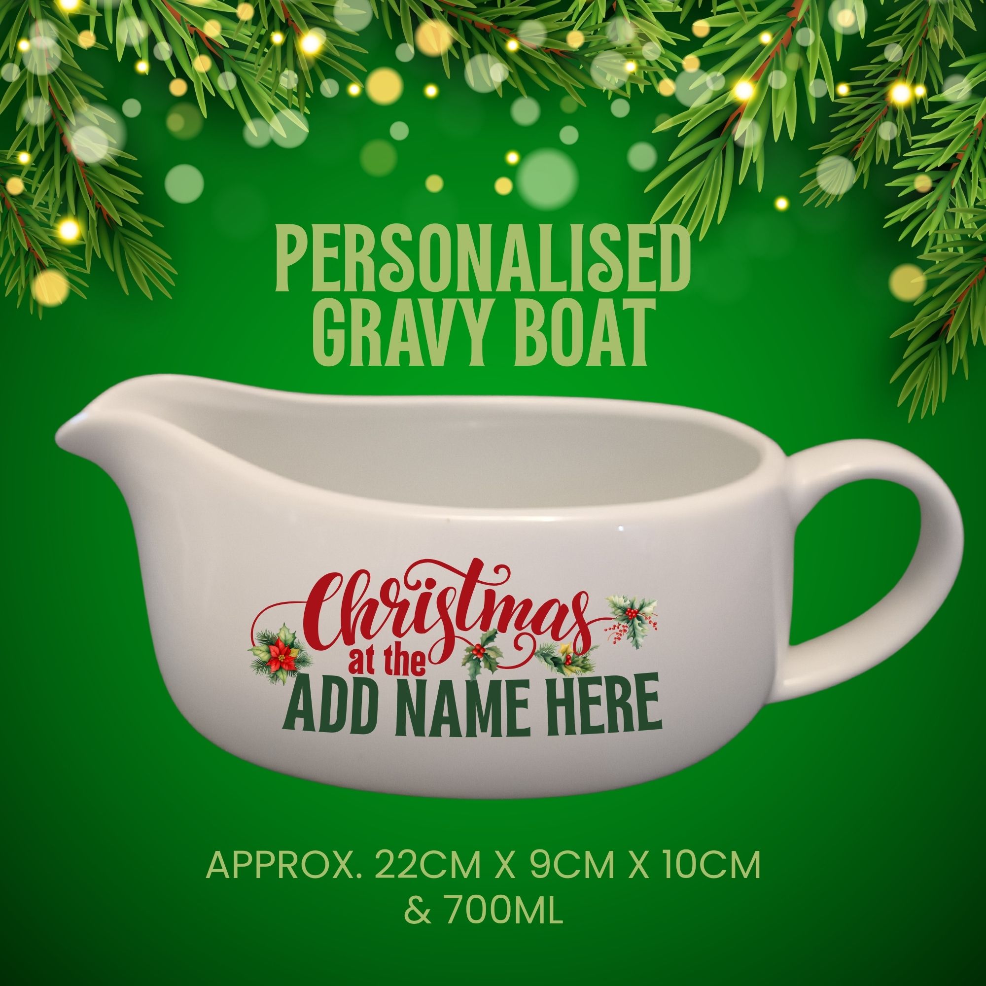 Personalised Christmas Gravy Boat Personalised Christmas Gravy Boat