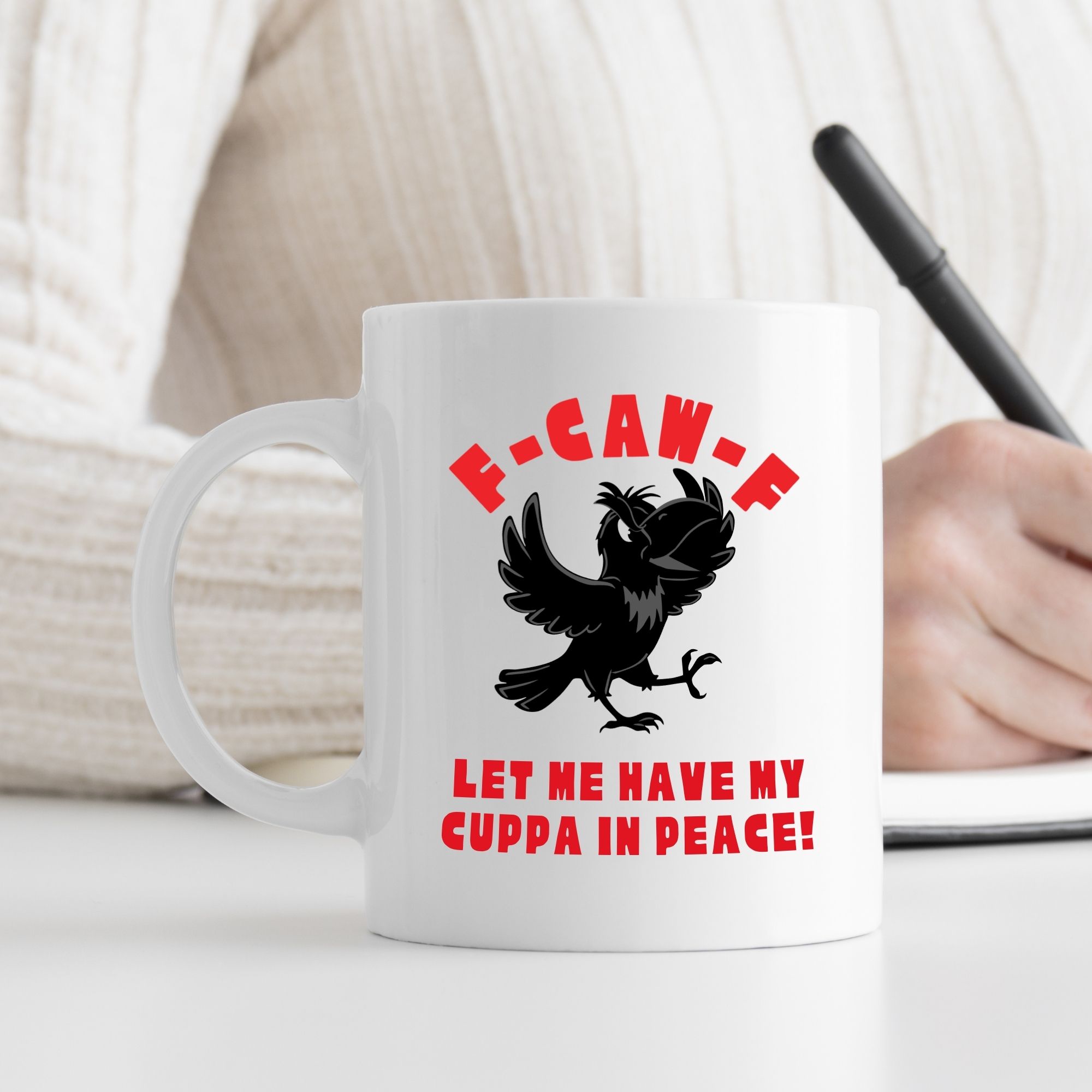 f-caw-f chicken or crow F-Caw-F mug