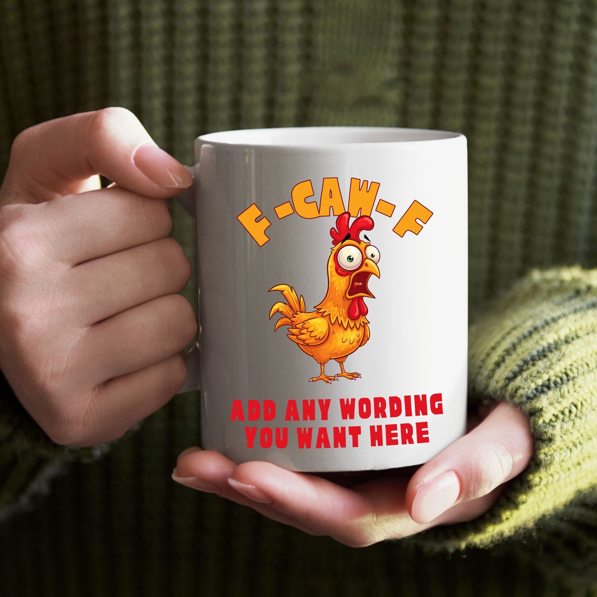 f-caw-f chicken or crow F-Caw-F mug