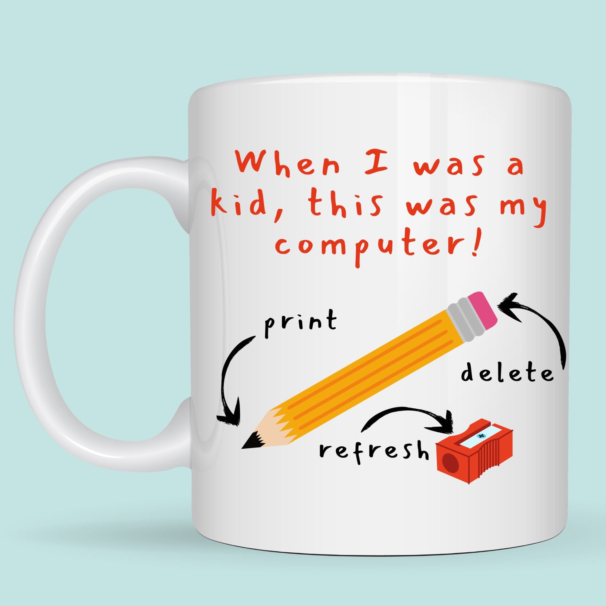 Life before computers mug