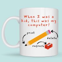 Life before computers mug