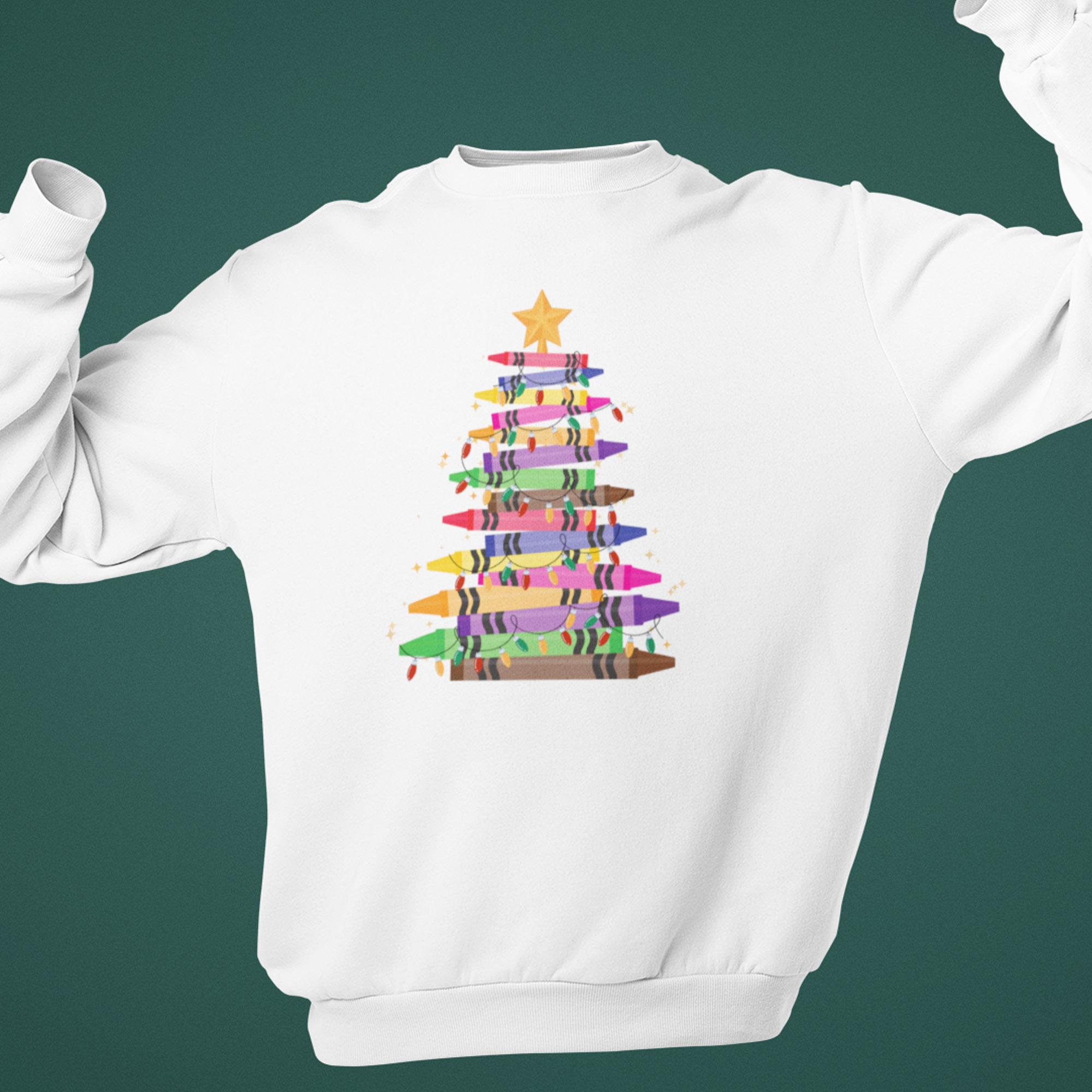 Crayon Christmas Tree Jumper